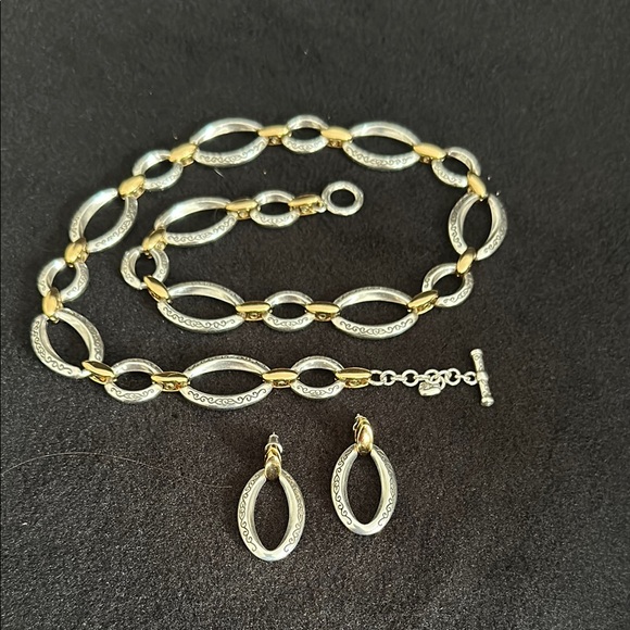 Brighton Silver and Gold Earrings - Picture 6 of 6